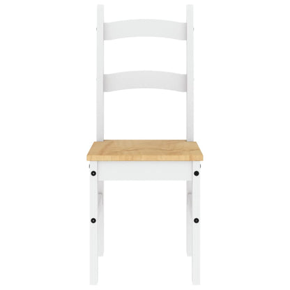 vidaXL Dining Chairs 2 pcs White 40x46x99 cm Solid Wood Pine