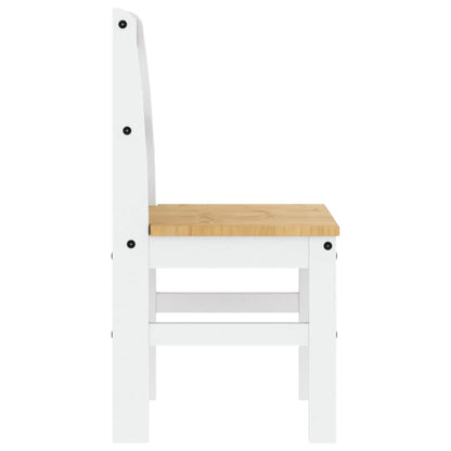 vidaXL Dining Chairs 2 pcs PANAMA White 40x46x90 cm Solid Wood Pine
