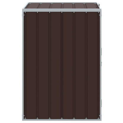 vidaXL Wheelie Bin Storage for Single Bin Brown 72x81x115 cm Steel