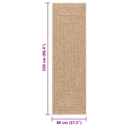 vidaXL Rug ZIZUR 80x250 cm Jute Look Indoor and Outdoor