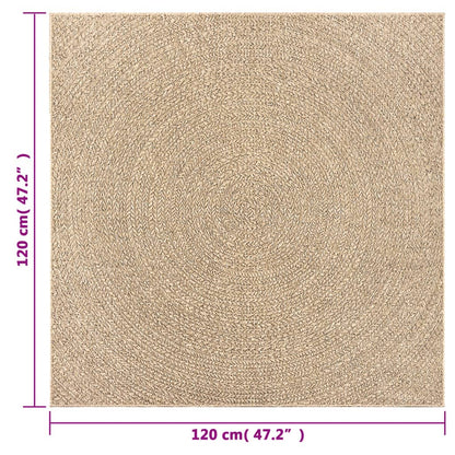 vidaXL Rug ZIZUR 120x120 cm Jute Look Indoor and Outdoor