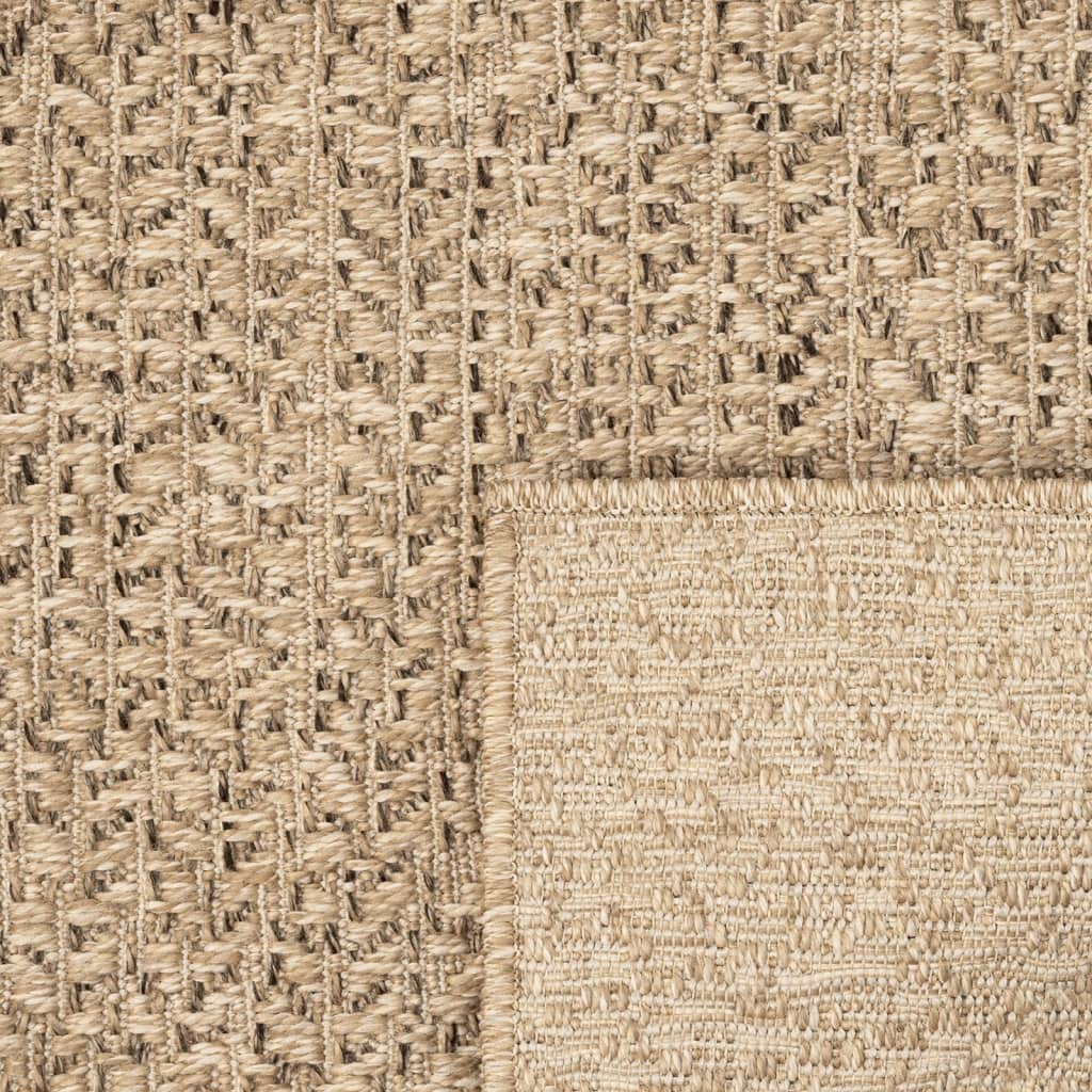 vidaXL Rug ZIZUR 200x200 cm Jute Look Indoor and Outdoor
