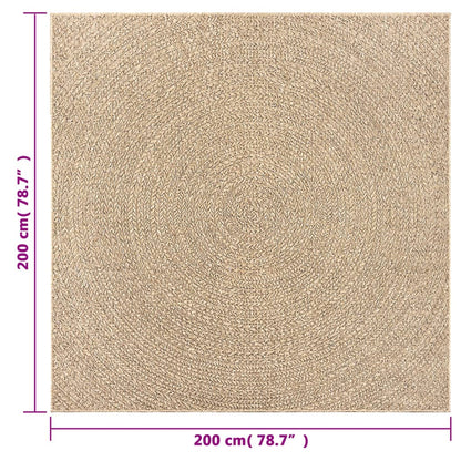 vidaXL Rug ZIZUR 200x200 cm Jute Look Indoor and Outdoor