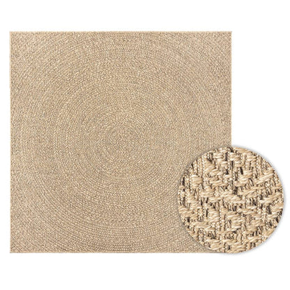 vidaXL Rug ZIZUR 240x240 cm Jute Look Indoor and Outdoor