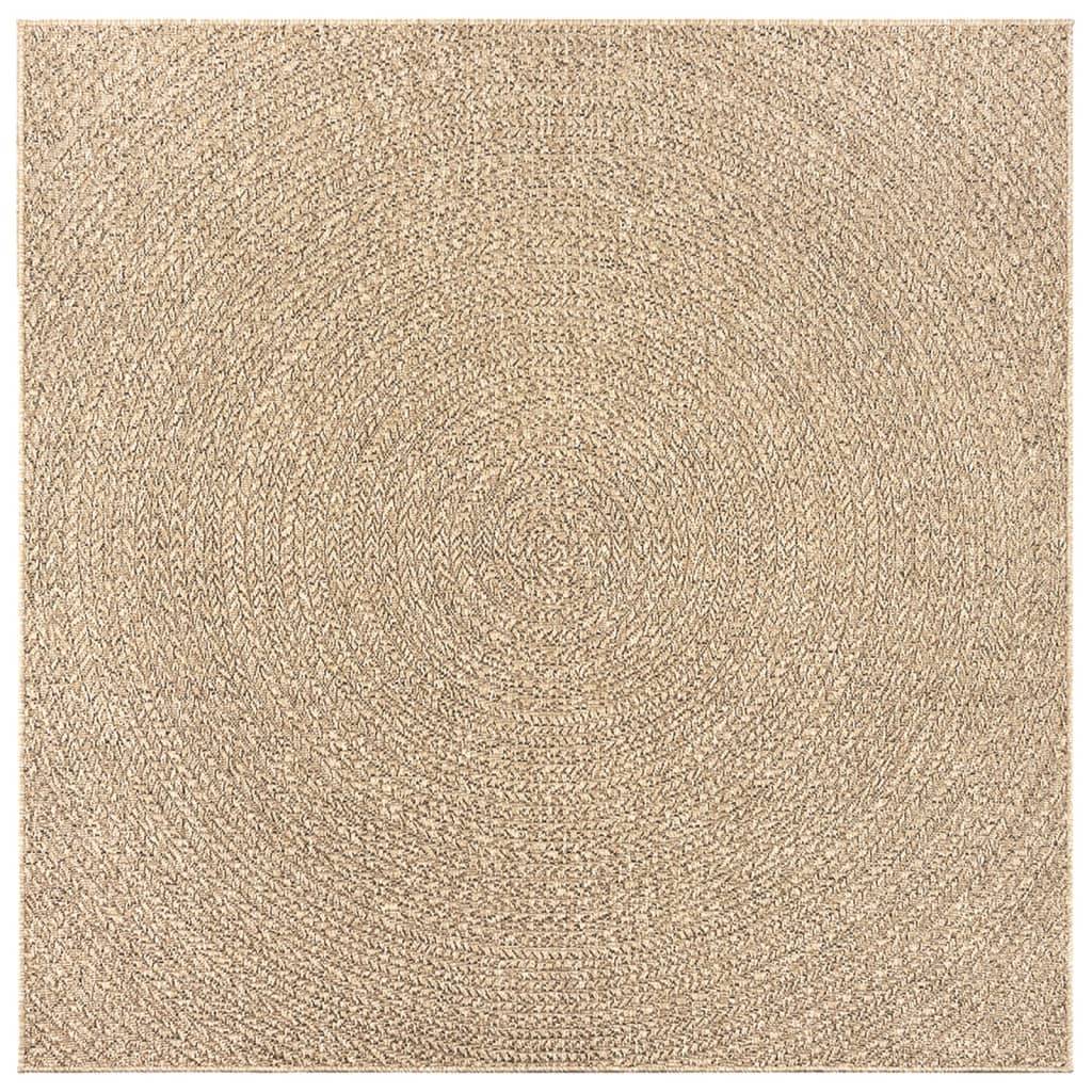 vidaXL Rug ZIZUR 240x240 cm Jute Look Indoor and Outdoor