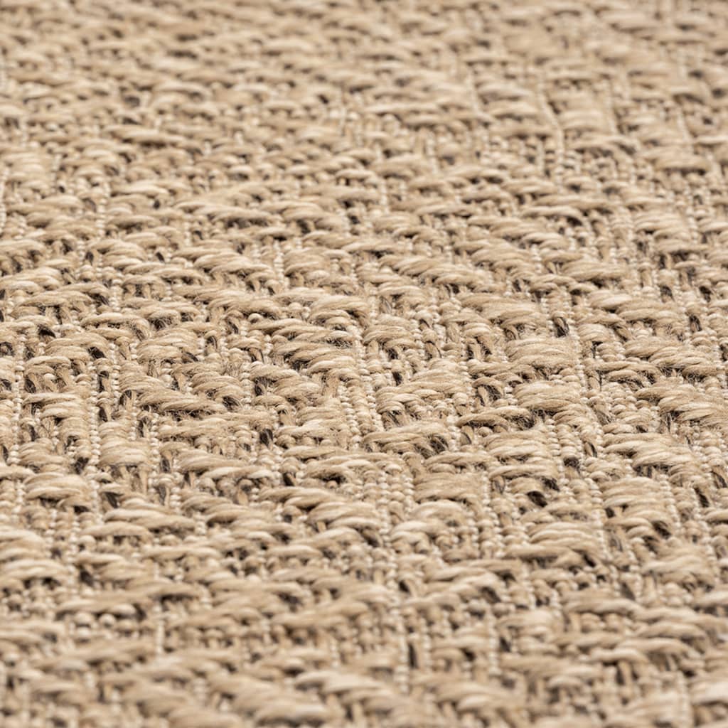 vidaXL Rug ZIZUR 240x240 cm Jute Look Indoor and Outdoor