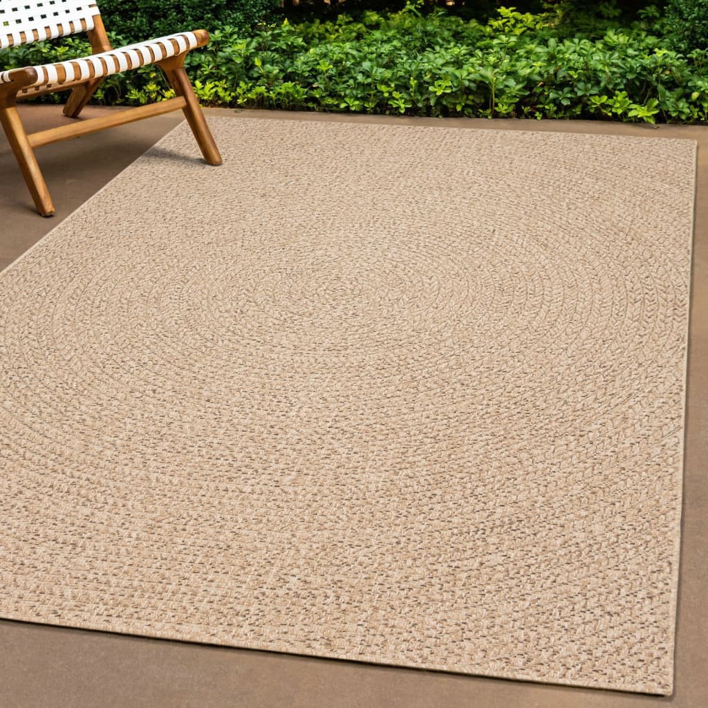 vidaXL Rug ZIZUR 240x240 cm Jute Look Indoor and Outdoor