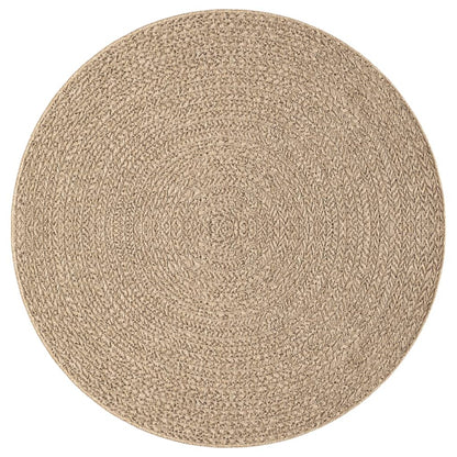 vidaXL Rug ZIZUR Ø 200 cm Jute Look Indoor and Outdoor