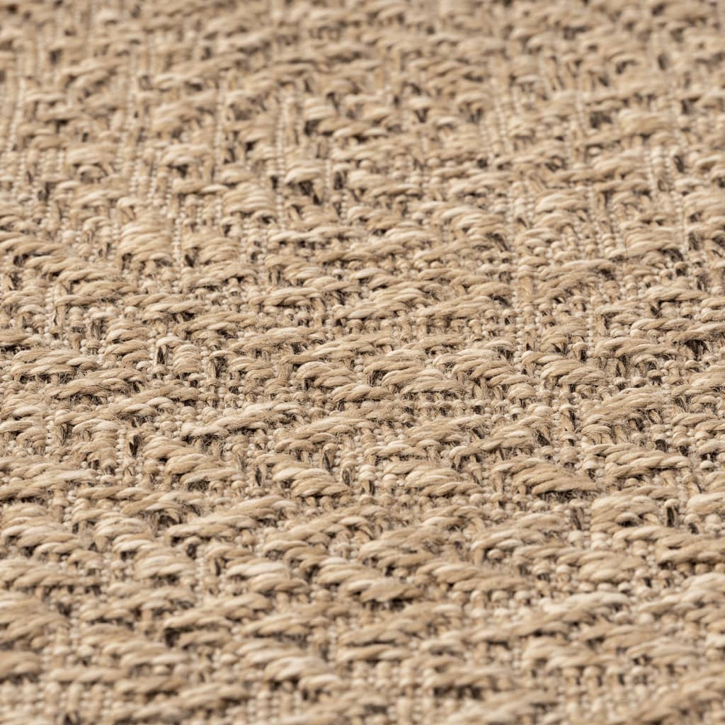 vidaXL Rug ZIZUR Ø 200 cm Jute Look Indoor and Outdoor
