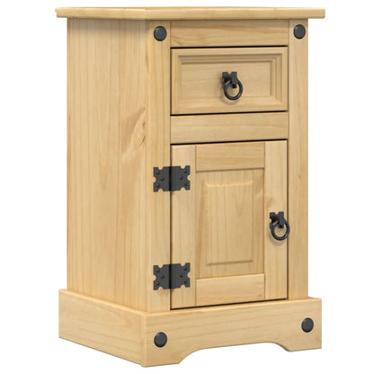 vidaXL Bedside Cabinet "Corona" 35x32,5x58 cm Solid Wood Pine