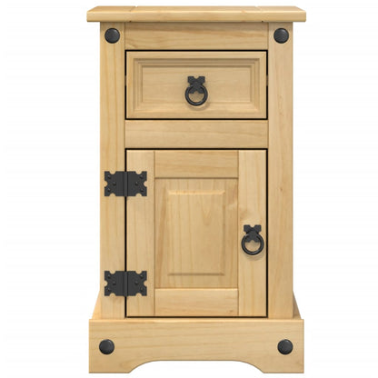 vidaXL Bedside Cabinet "Corona" 35x32,5x58 cm Solid Wood Pine