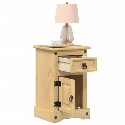 vidaXL Bedside Cabinet "Corona" 35x32,5x58 cm Solid Wood Pine