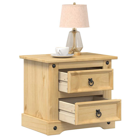 vidaXL Bedside Cabinet Corona 53x39x47 cm Solid Wood Pine