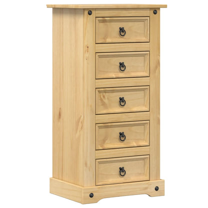 vidaXL Bedside Cabinet Corona 53x39x103 cm Solid Wood Pine