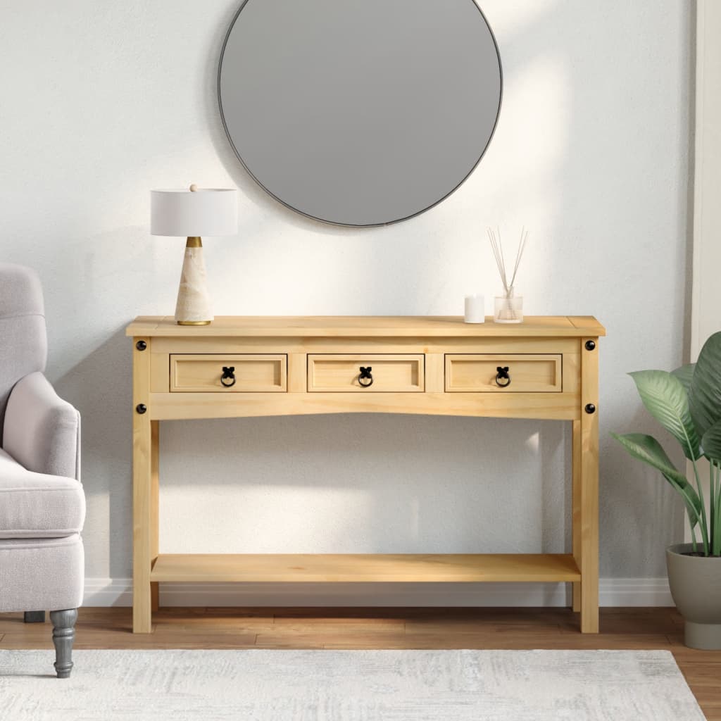 vidaXL Console Table "Corona" 114x34,5x73 cm Solid Wood Pine