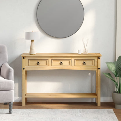 vidaXL Console Table "Corona" 114x34,5x73 cm Solid Wood Pine