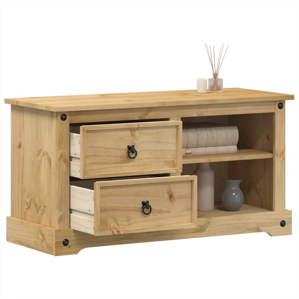 vidaXL TV Cabinet "Corona" 100x40x52 cm Solid Wood Pine
