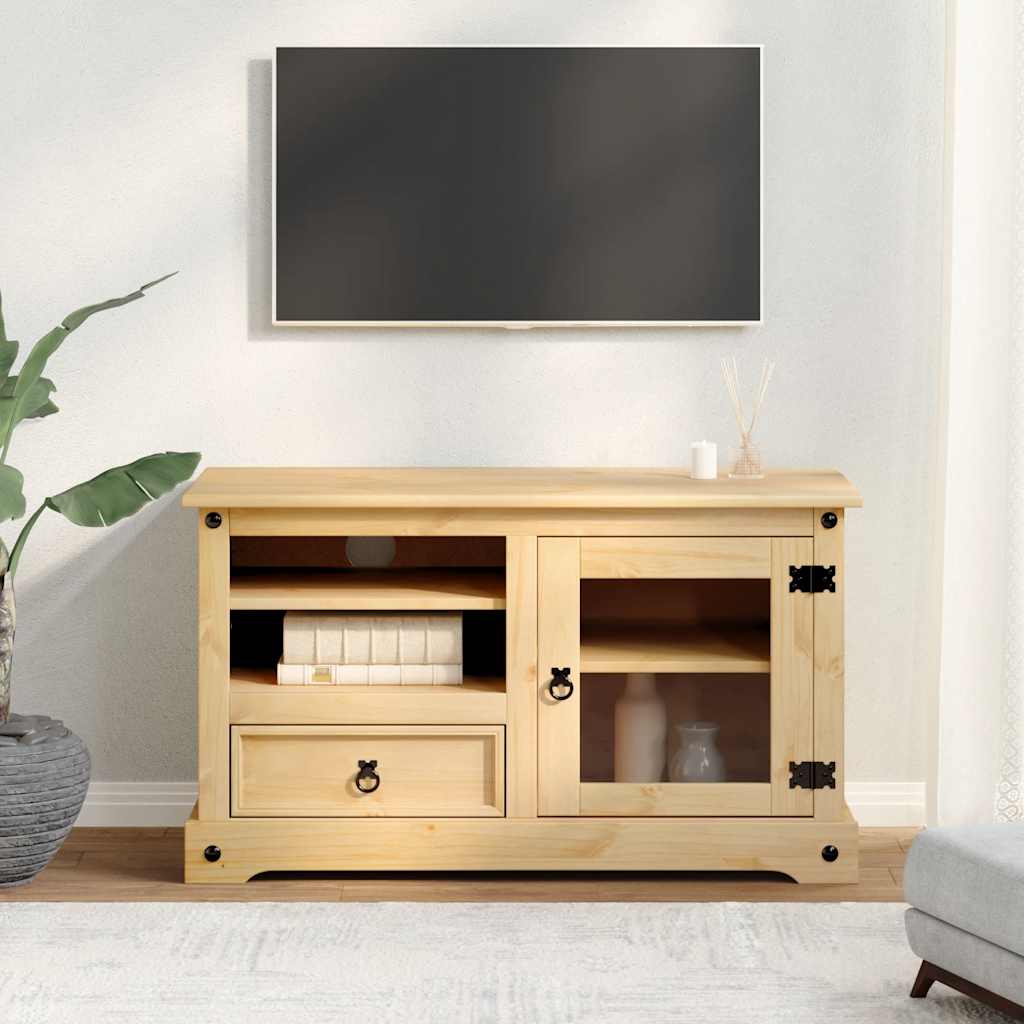 vidaXL TV Cabinet "Corona" 100x45x58 cm Solid Wood Pine