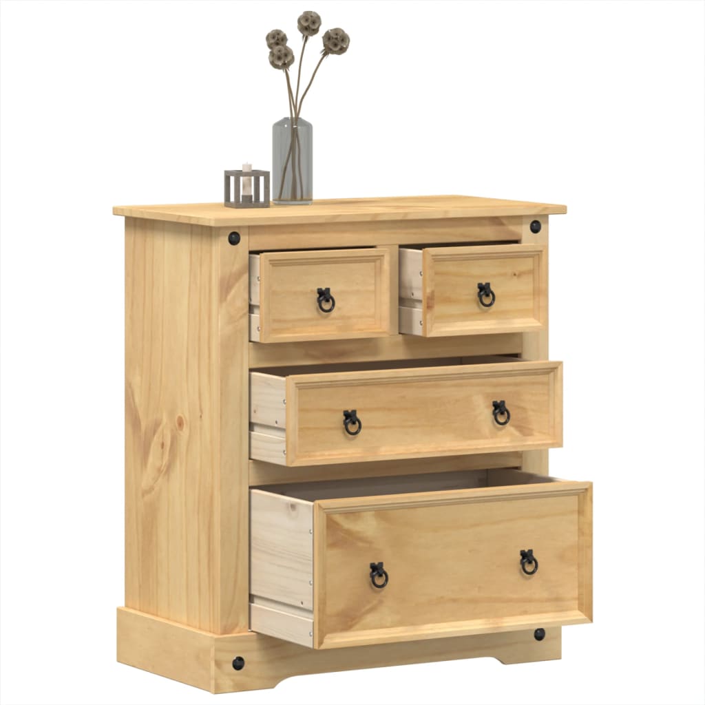 vidaXL Chest of Drawers Corona 80x43x91 cm Solid Wood Pine