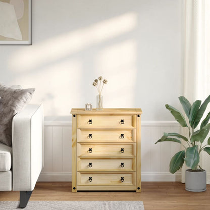 vidaXL Chest of Drawers "Corona" 80x40x89 cm Solid Wood Pine