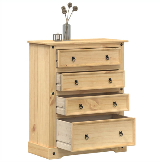 vidaXL Chest of Drawers Corona 92x48x114 cm Solid Wood Pine