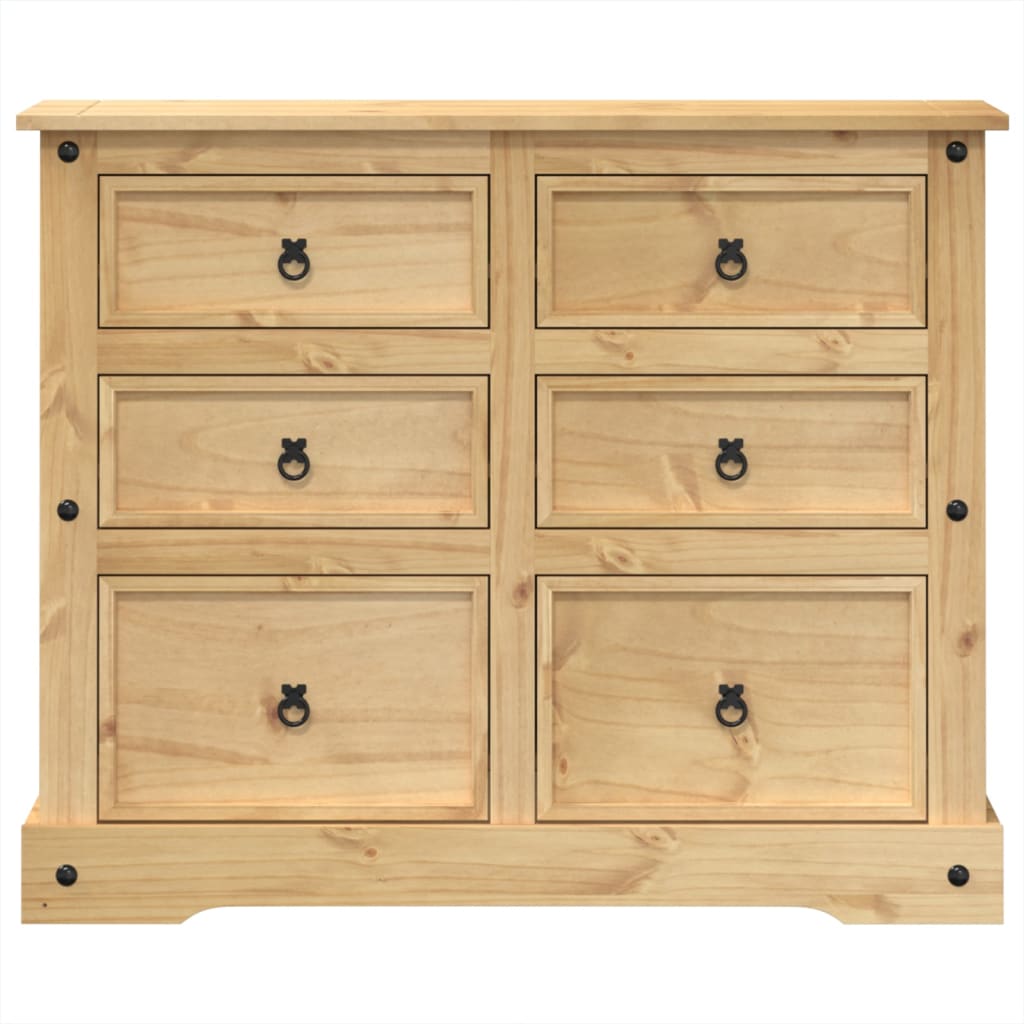 vidaXL Chest of Drawers Corona 110x43x91 cm Solid Wood Pine