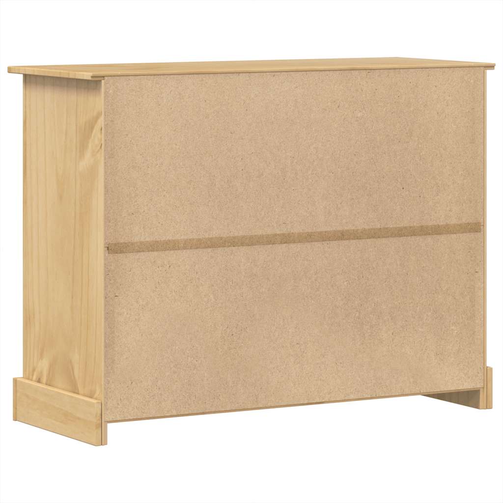 vidaXL Chest of Drawers "Corona" 112x48x91 cm Solid Wood Pine