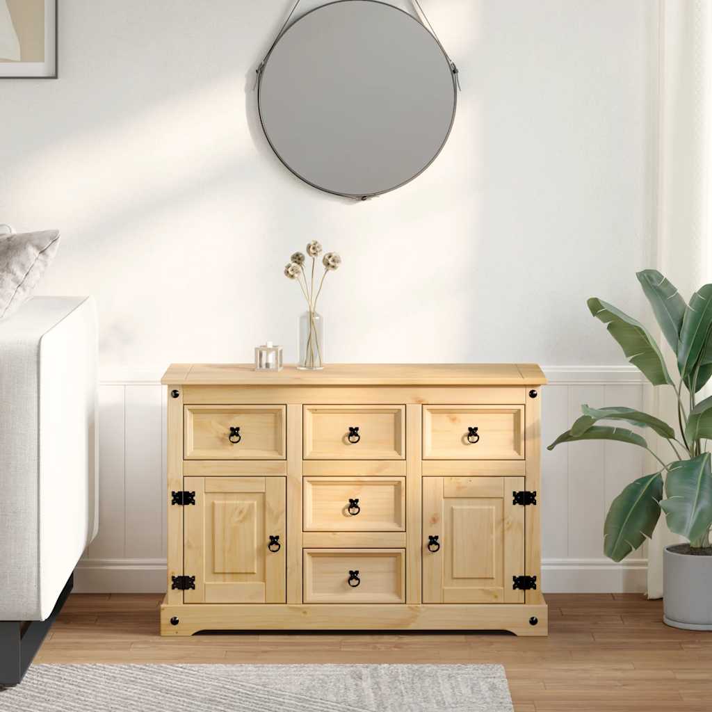 vidaXL Sideboard "Corona" 112x40x75 cm Solid Wood Pine