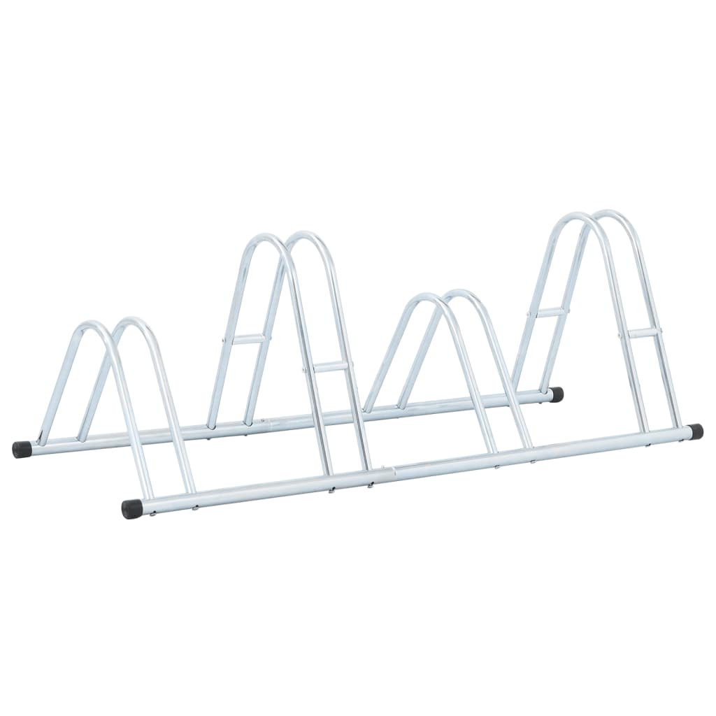 vidaXL Bicycle Stand for 4 Bikes Floor Freestanding Galvanised Steel