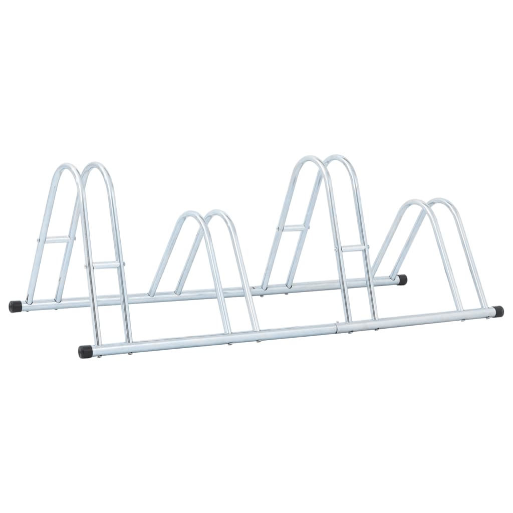 vidaXL Bicycle Stand for 4 Bikes Floor Freestanding Galvanised Steel