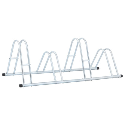 vidaXL Bicycle Stand for 4 Bikes Floor Freestanding Galvanised Steel