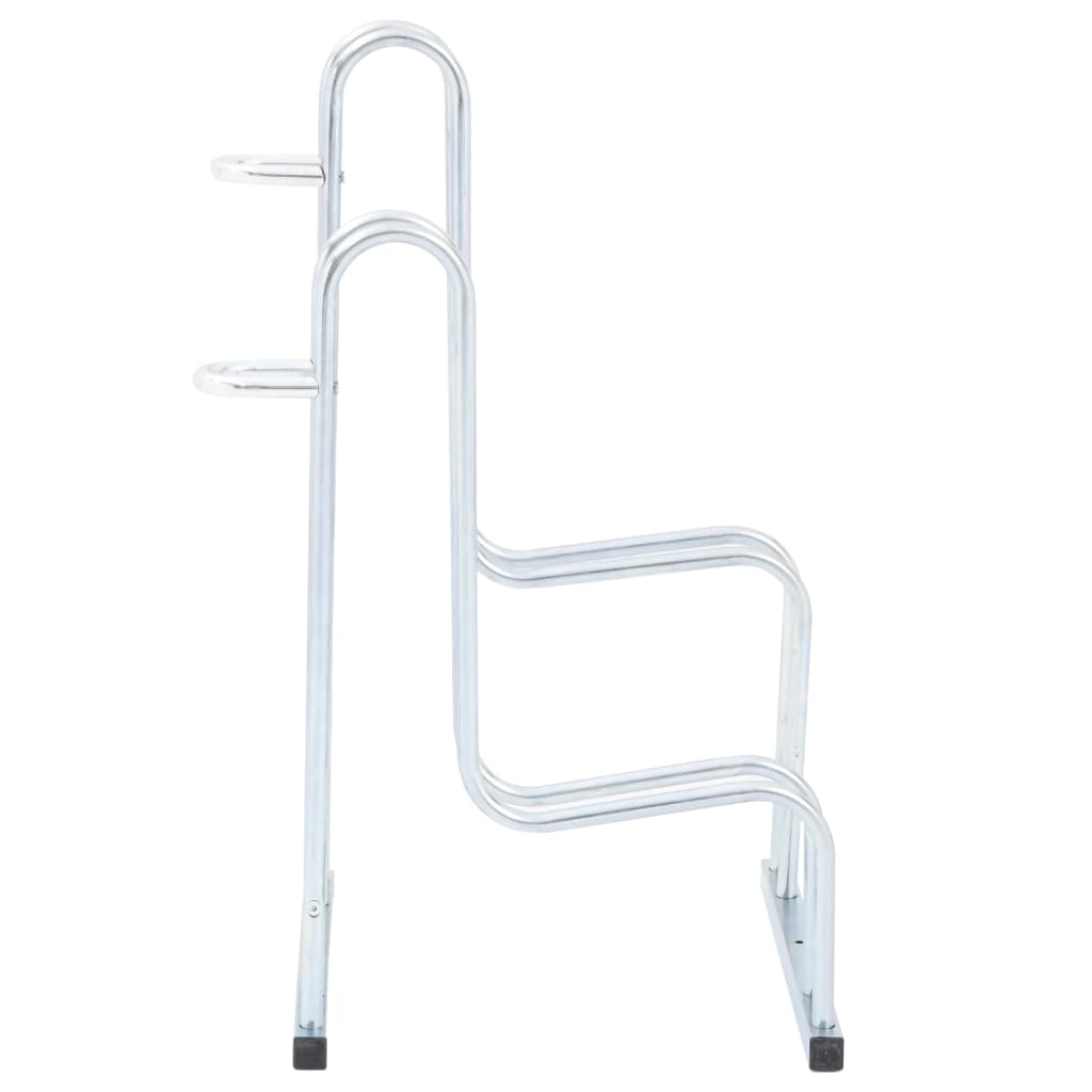 vidaXL Bicycle Stand for 2 Bikes Floor Freestanding Galvanised Steel