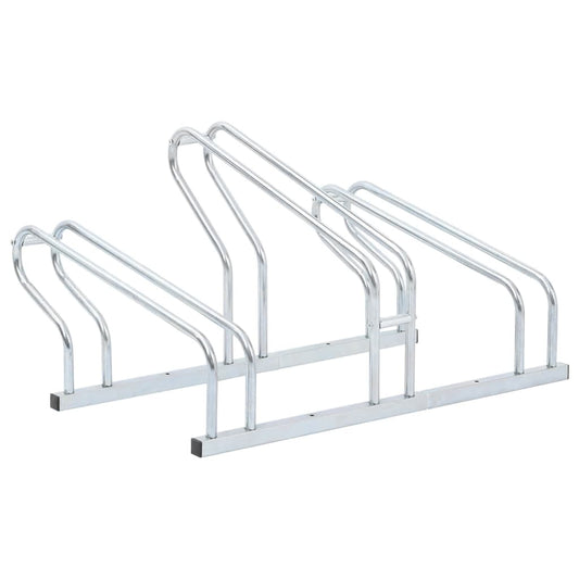 vidaXL Bicycle Stand for 3 Bikes Floor Freestanding Galvanised Steel