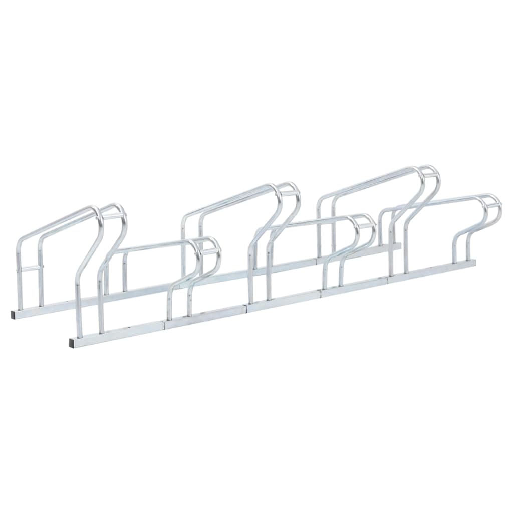 vidaXL Bicycle Stand for 6 Bikes Floor Freestanding Galvanised Steel