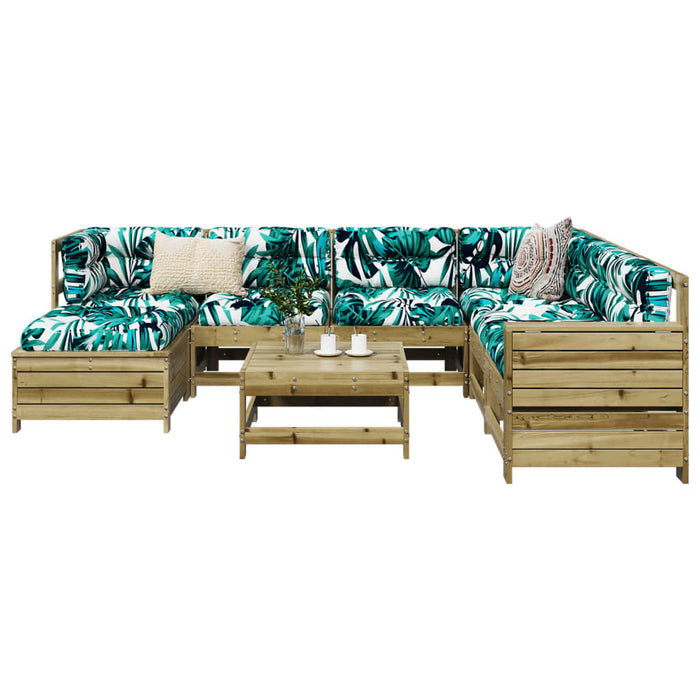 vidaXL 8 Piece Garden Sofa Set Impregnated Wood Pine
