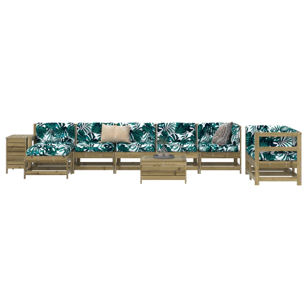 vidaXL 10 Piece Garden Sofa Set Impregnated Wood Pine