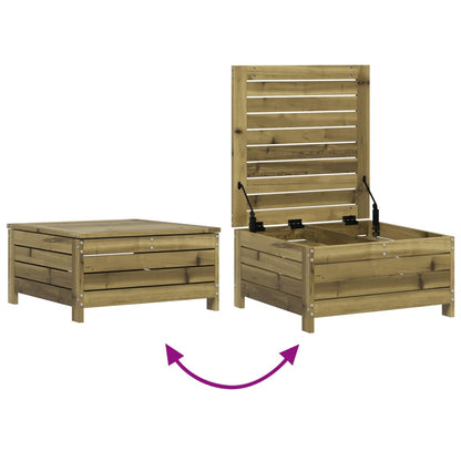 vidaXL Garden Sofa Set | Brown | Vacuum pressure impregnated pinewood | 4 Piece