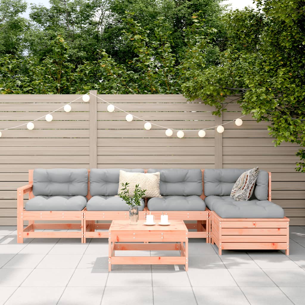 vidaXL 6 Piece Garden Sofa Set Solid Wood Douglas Fir