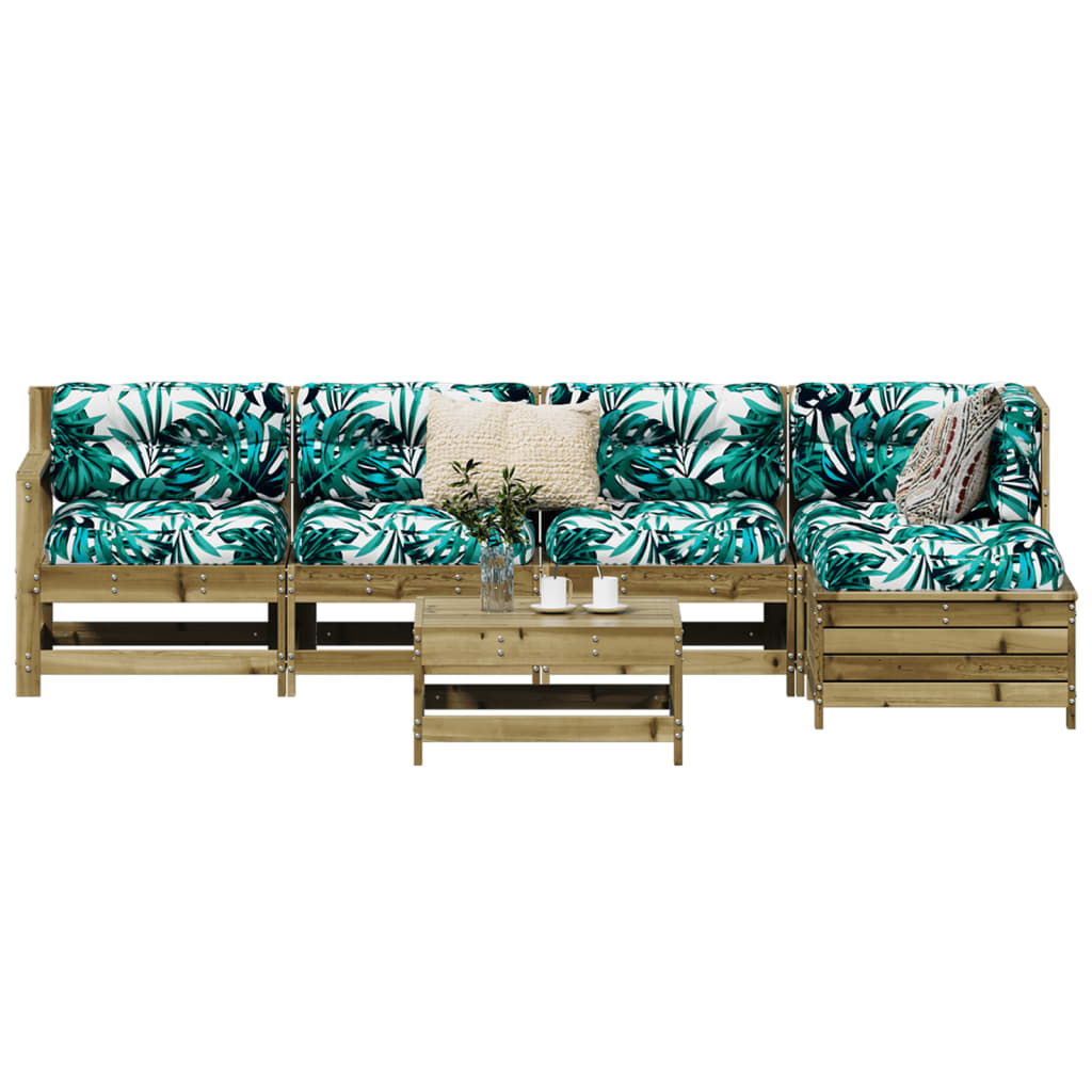 vidaXL 6 Piece Garden Sofa Set Impregnated Wood Pine