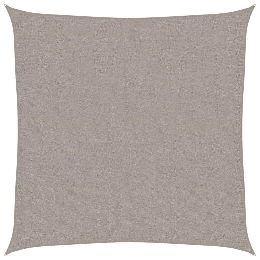 vidaXL Sunshade Sail 160 g/m² Square Light Grey 2.5x2.5 m HDPE