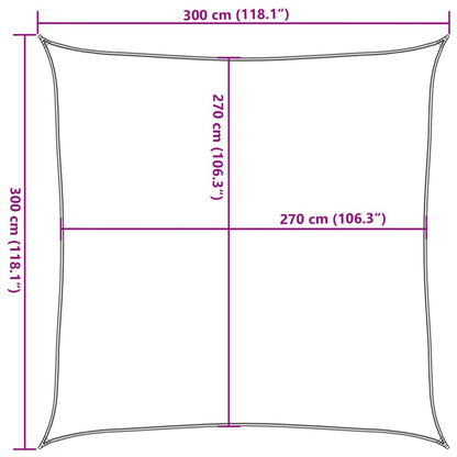 vidaXL Sunshade Sail 160 g/m² Square Light Grey 3x3 m HDPE