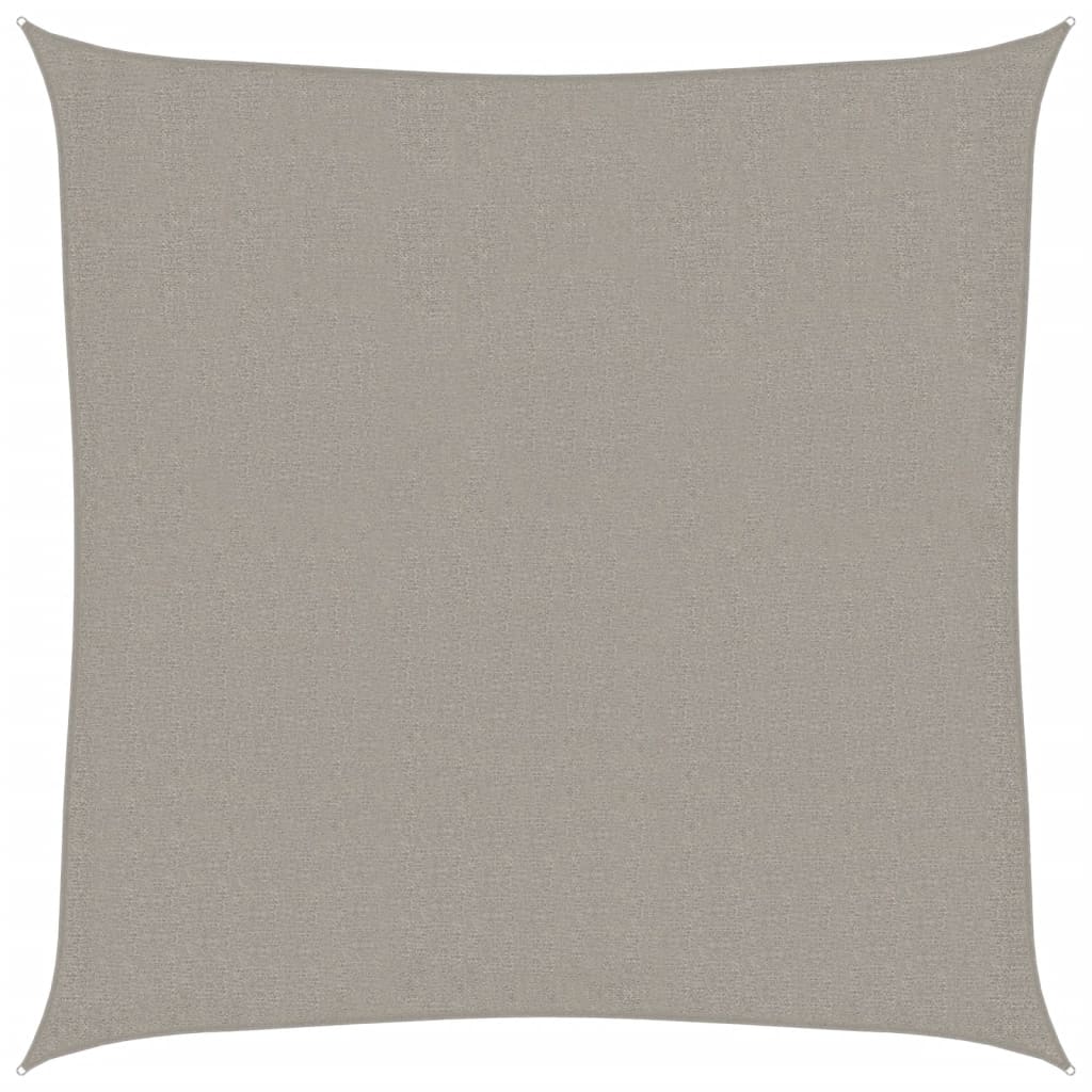 vidaXL Sunshade Sail 160 g/m² Square Light Grey 3.6x3.6 m HDPE