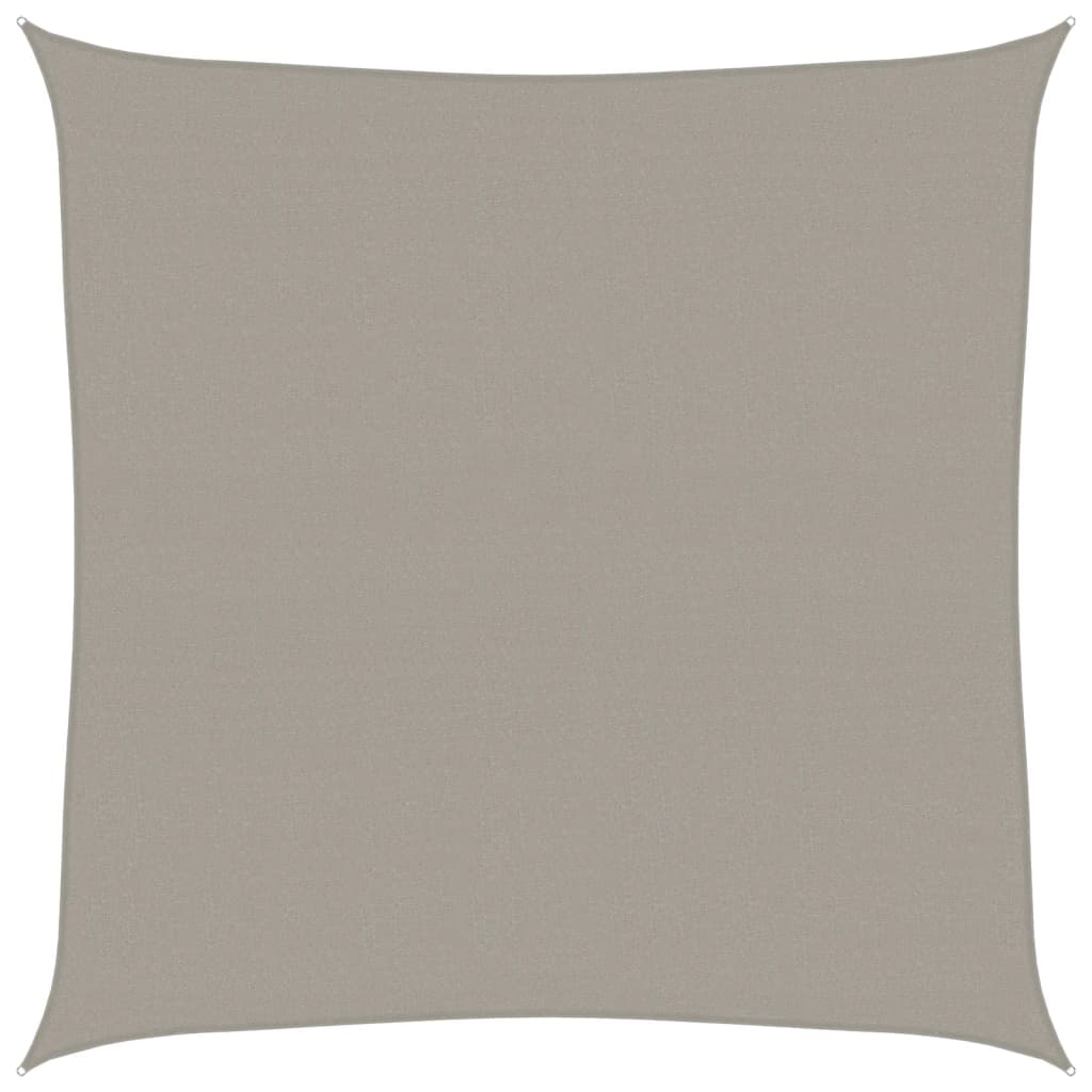 vidaXL Sunshade Sail 160 g/m² Square Light Grey 4x4 m HDPE