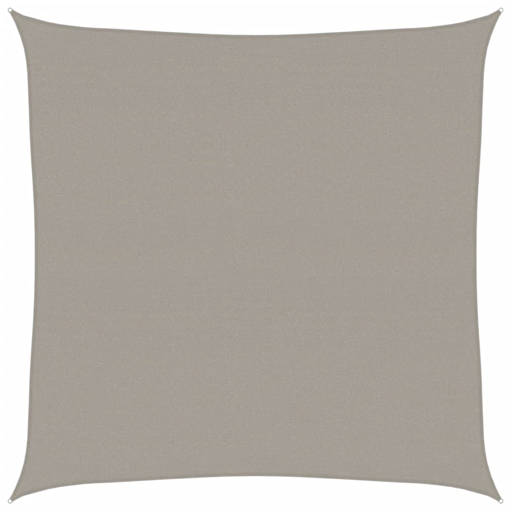 vidaXL Sunshade Sail 160 g/m² Square Light Grey 5x5 m HDPE