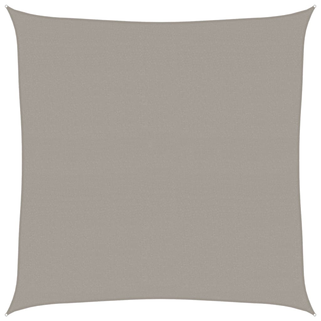 vidaXL Sunshade Sail 160 g/m² Square Light Grey 6x6 m HDPE