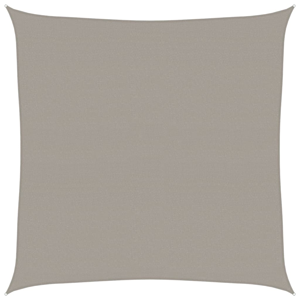 vidaXL Sunshade Sail 160 g/m² Square Light Grey 7x7 m HDPE