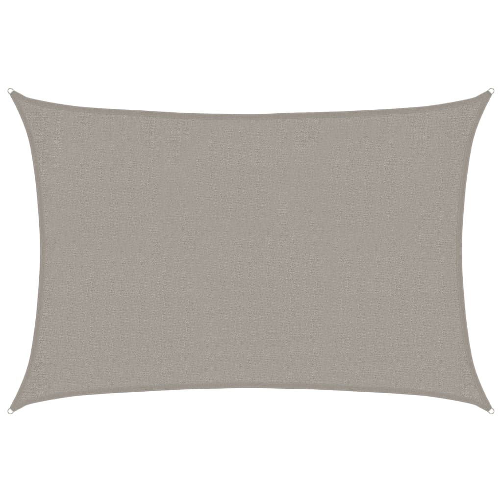 vidaXL Sunshade Sail 160 g/m² Rectangular Light Grey 2x2.5 m HDPE