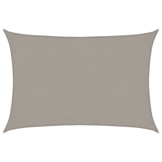 vidaXL Sunshade Sail 160 g/m² Rectangular Light Grey 2x2.5 m HDPE