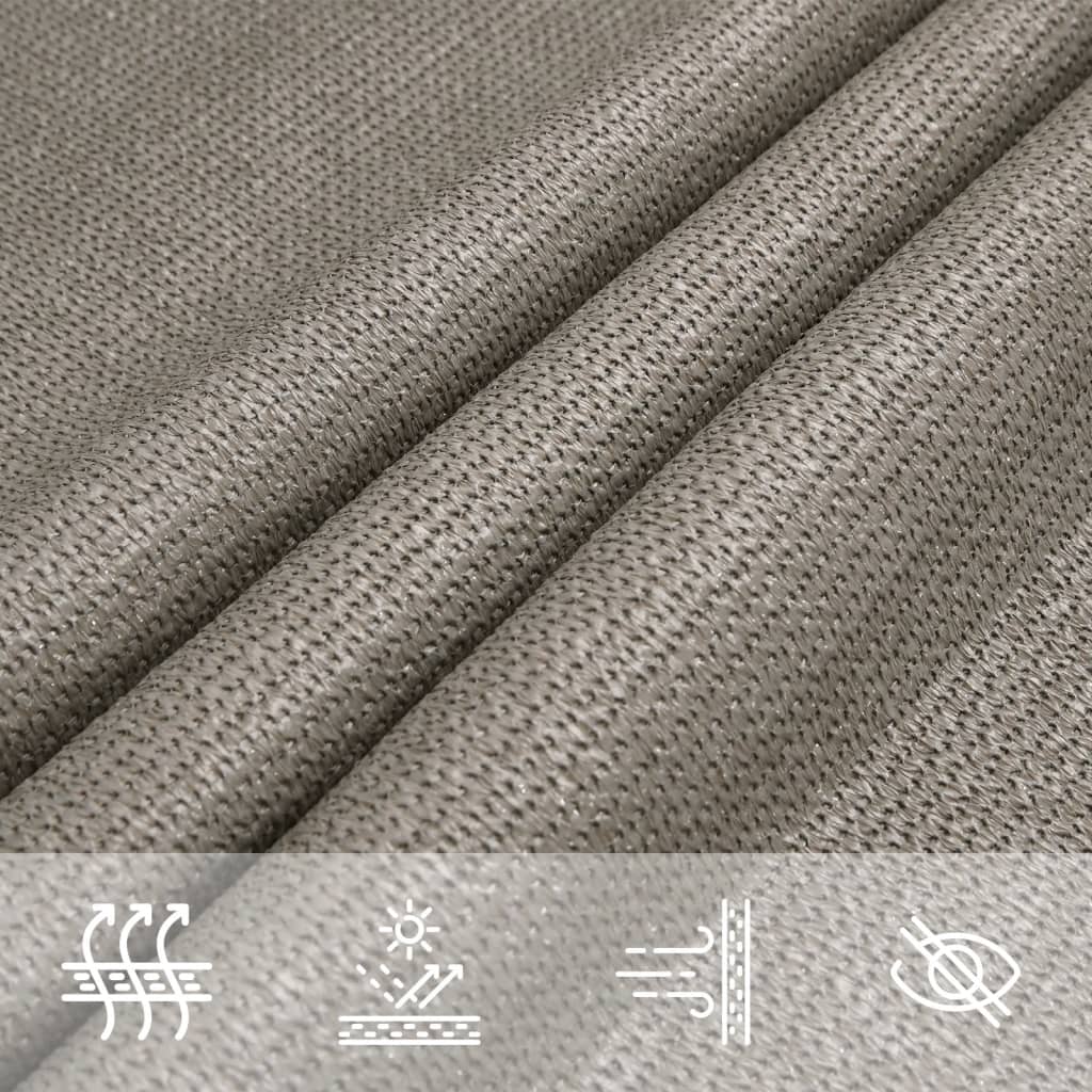 vidaXL Sunshade Sail 160 g/m² Rectangular Light Grey 2x2.5 m HDPE