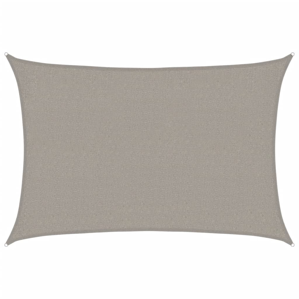 vidaXL Sunshade Sail 160 g/m² Rectangular Light Grey 2x3 m HDPE